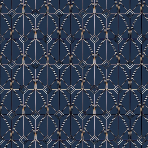 Vettore gratuito design pattern art deco gradiente