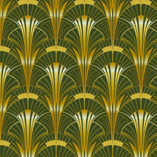 Gradient art deco pattern design