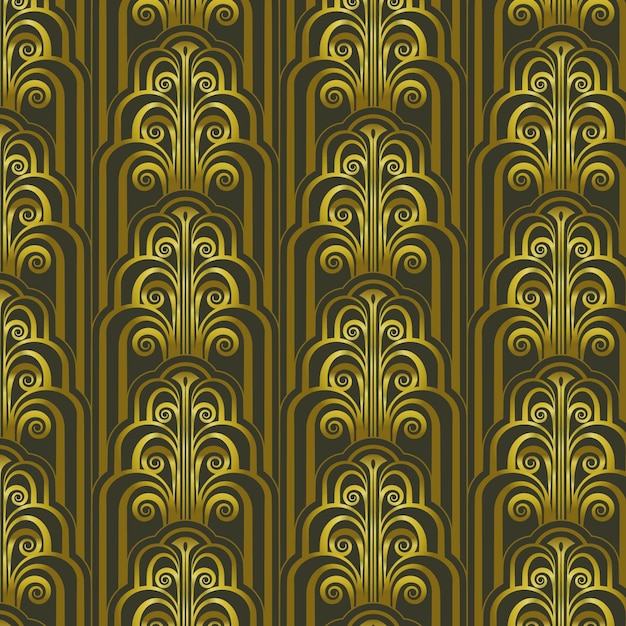 Gradient art deco pattern design