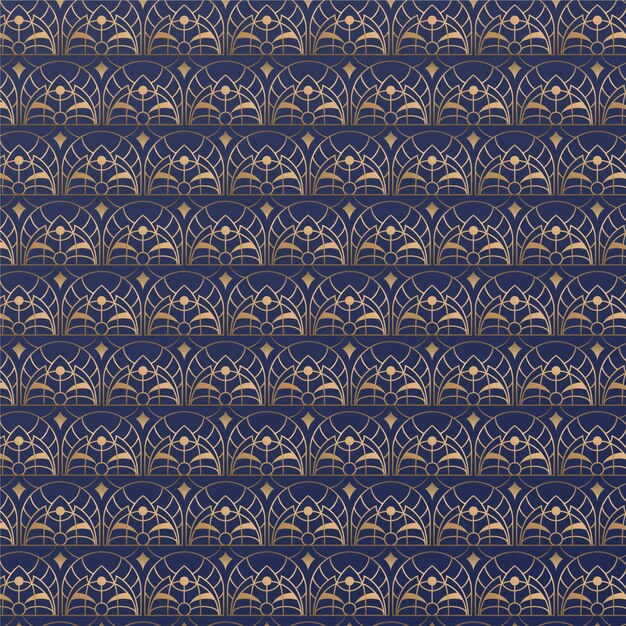 Gradient art deco pattern design