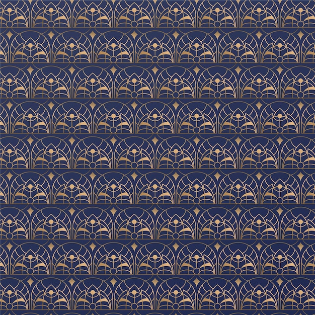 Gradient art deco pattern design