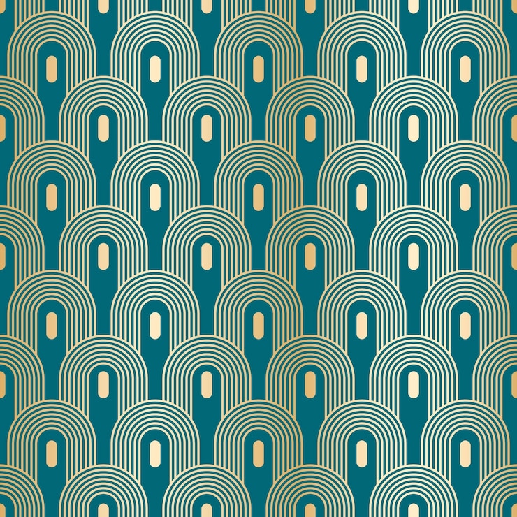 Free Vector gradient art deco pattern design