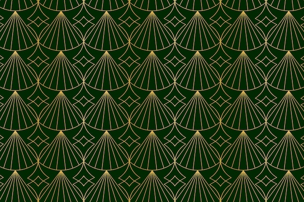 Vettore gratuito design pattern art deco gradiente