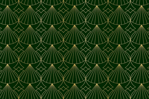 Gradient art deco pattern design