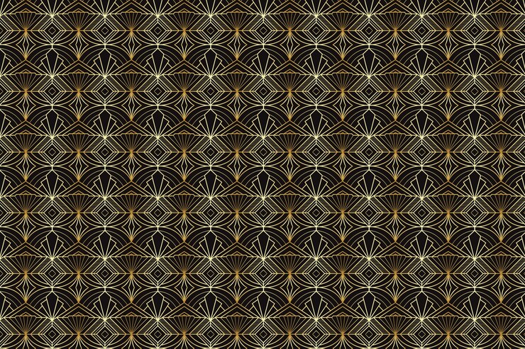 Free Vector gradient art deco pattern design