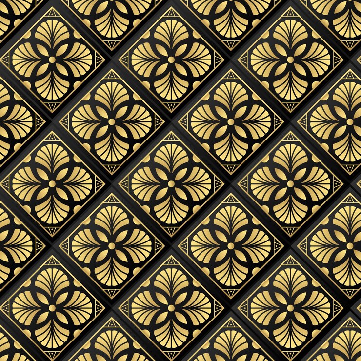 Free Vector gradient art deco pattern