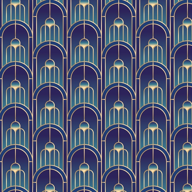 Free Vector gradient art deco pattern