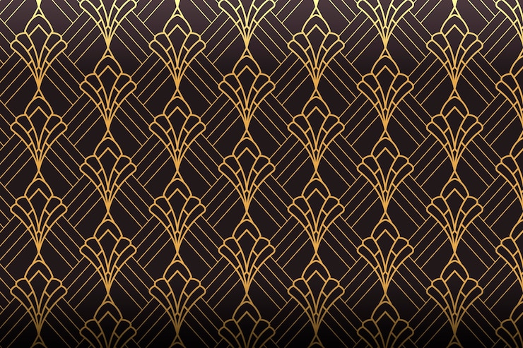 Free Vector gradient art deco pattern