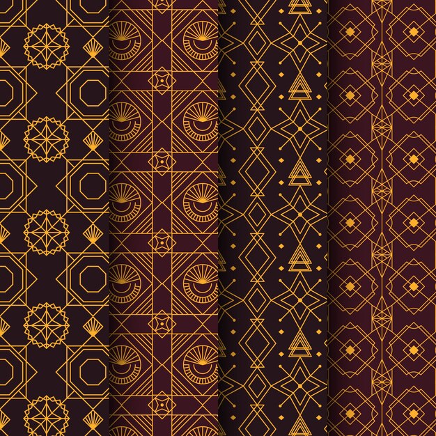 Gradient art deco pattern