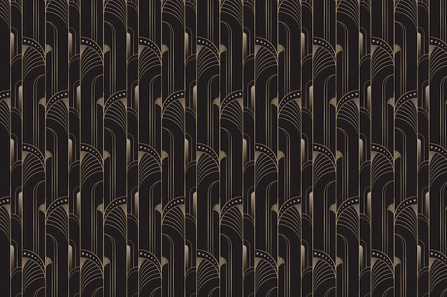 Free vector gradient art deco pattern