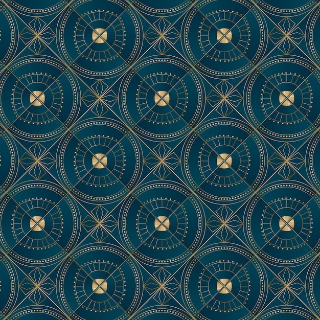 Gradient art deco pattern