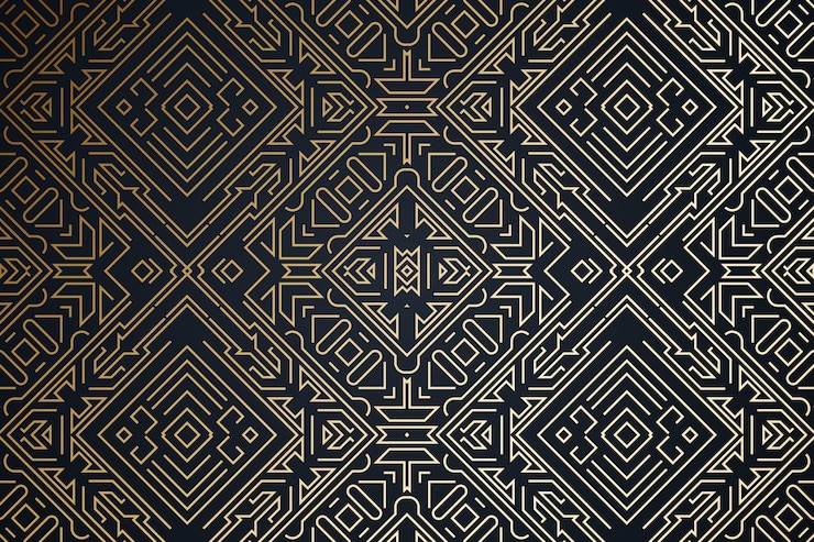 Free Vector gradient art deco premium background