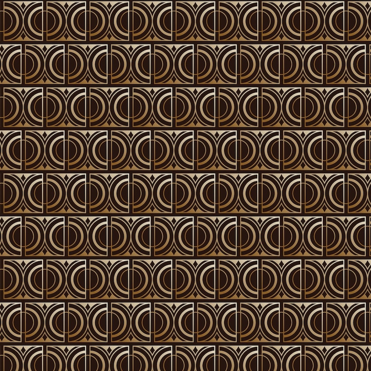 Free Vector gradient art deco retro seamless pattern