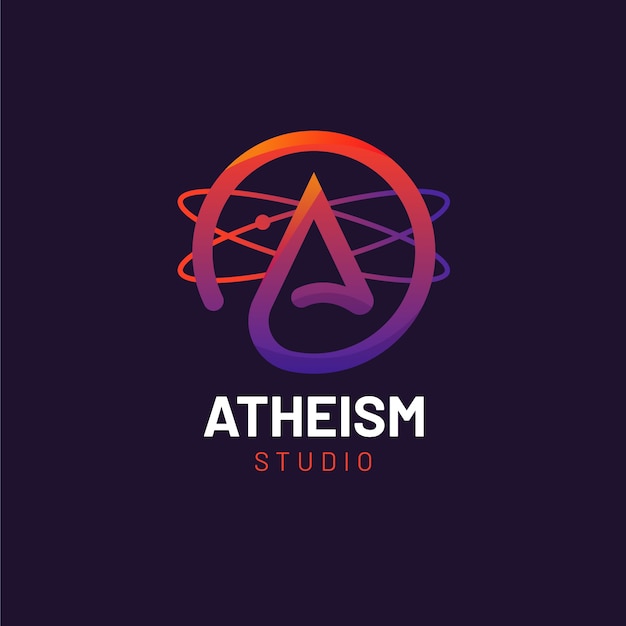 勾配無神論のロゴのテンプレート