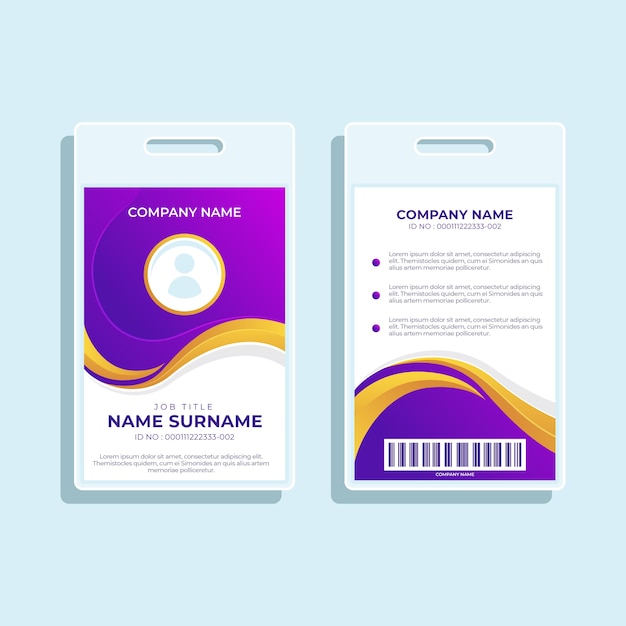 Gradient audit id card template