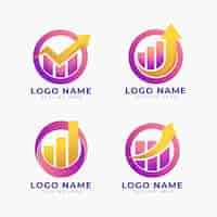 Free vector gradient audit logo template design