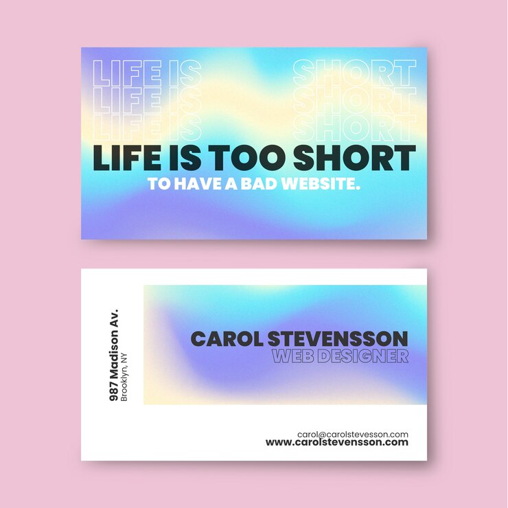 Free Vector gradient authentic business card template