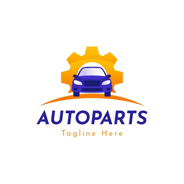 Gradient auto parts logo design