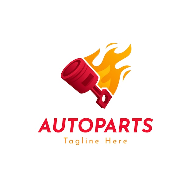 Free vector gradient auto parts logo design