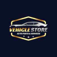 Free vector gradient auto parts logo design