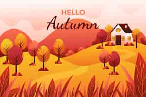 Free vector gradient autumn background