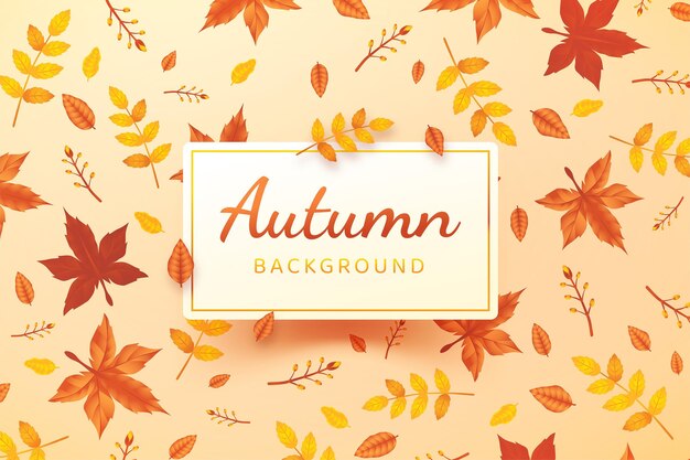 Gradient autumn leaves background