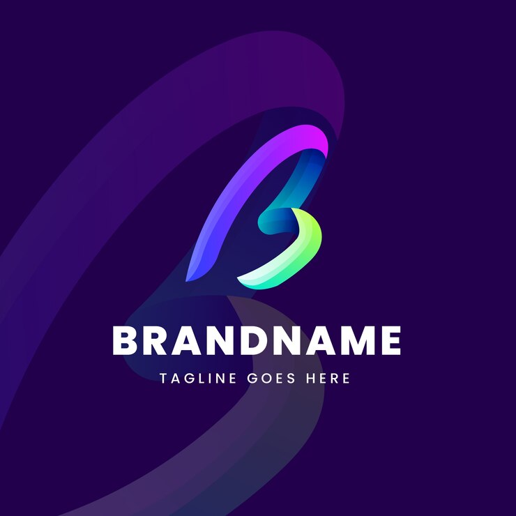 Free Vector gradient b letter logo template