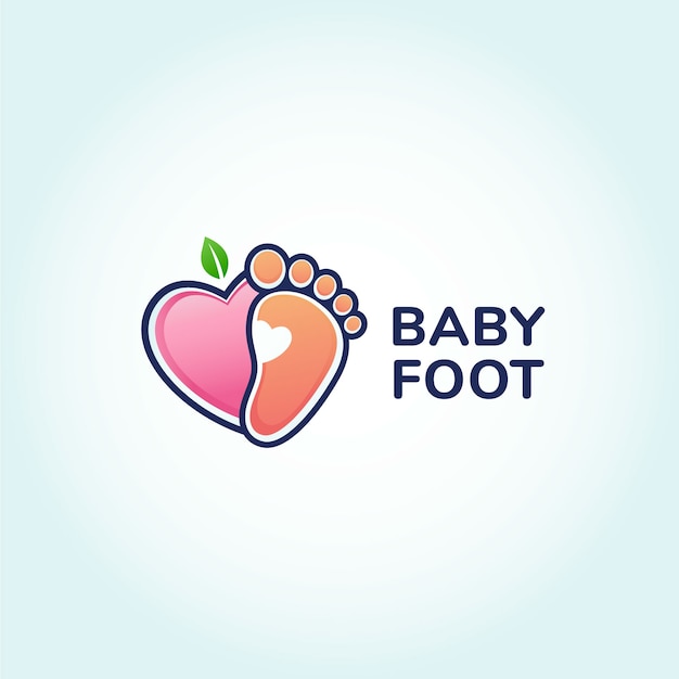 Free vector gradient baby foot logo design