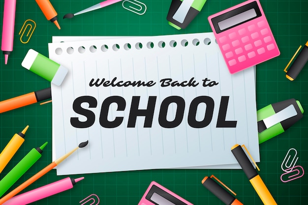 Gradient back to school background