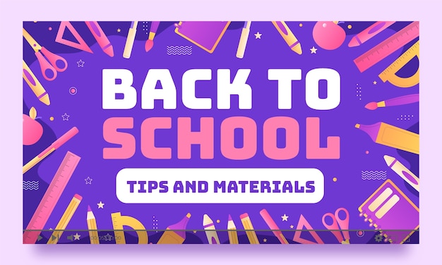 Gradient back to school youtube thumbnail