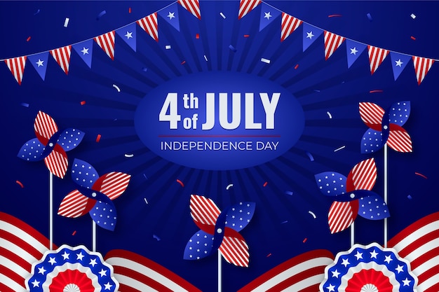 Gradient background for american 4th of july celebration