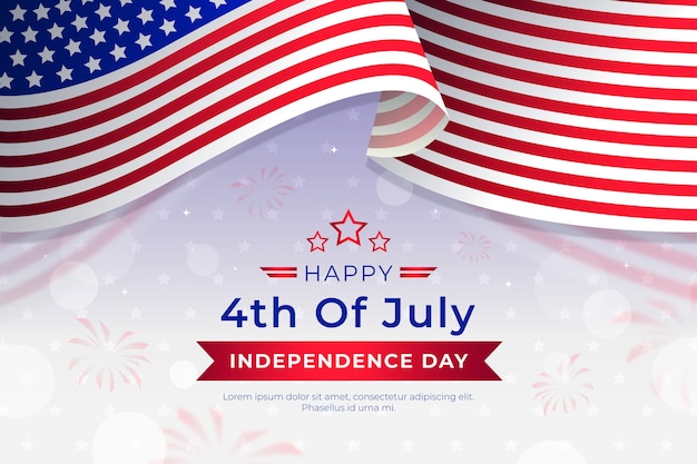 Градиентный фон для празднования 4 июля в Америке