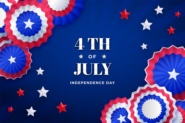 Gradient background for american 4th of july celebration