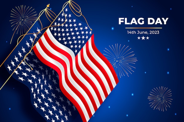 Gradient background for american flag day celebration