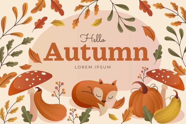 Gradient background for autumn celebration