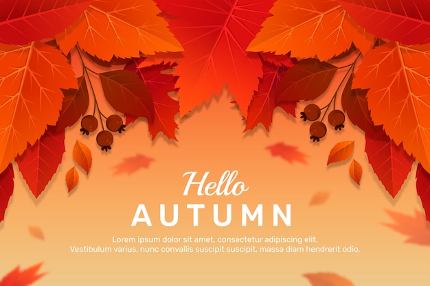 Free vector gradient background for autumn celebration