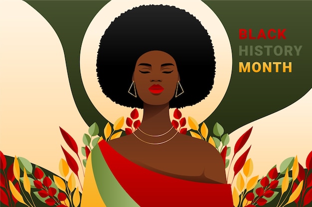 Gradient background for black history month celebration