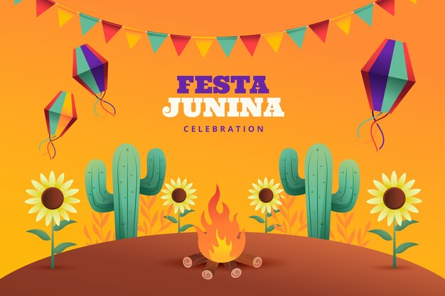 gradient background for brazilian festas juninas celebrations