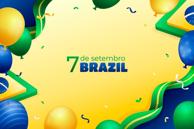 Gradient background for brazilian independence day celebration