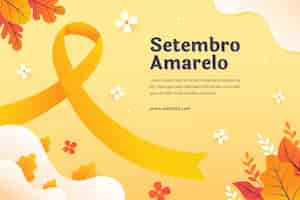 Free vector gradient background for brazilian suicide prevention month awareness