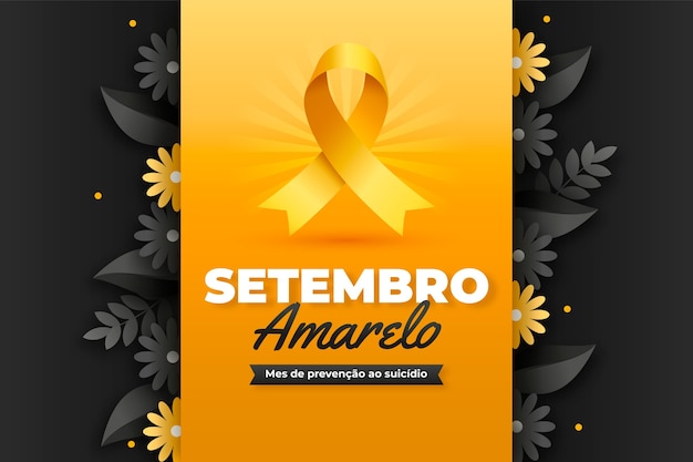 Gradient background for brazilian suicide prevention month