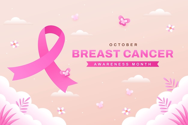 Gradient background for breast cancer awareness month