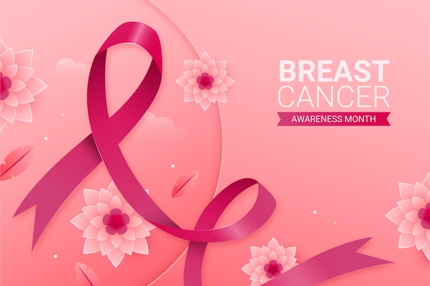 Gradient background for breast cancer awareness month