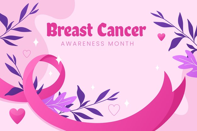 Gradient background for breast cancer awareness month