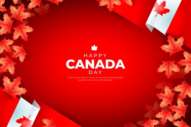 캐나다 데이 축하를 위한 그라데이션 배경
