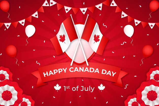 Gradient background for canada day celebration