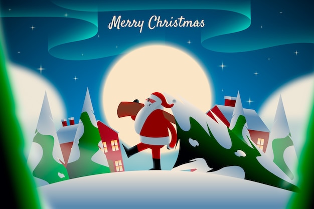 Free vector gradient background for christmas season celebration