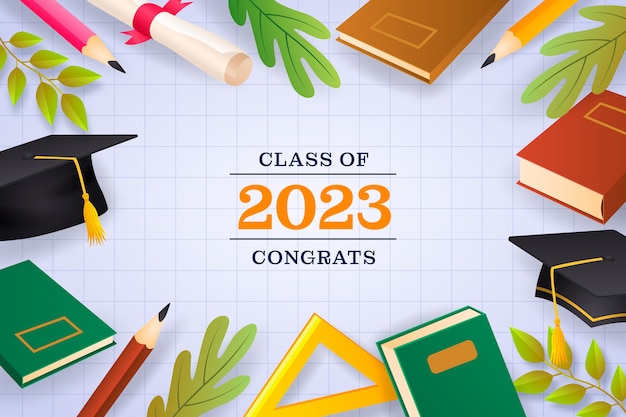 Gradient background for class of 2023 graduation