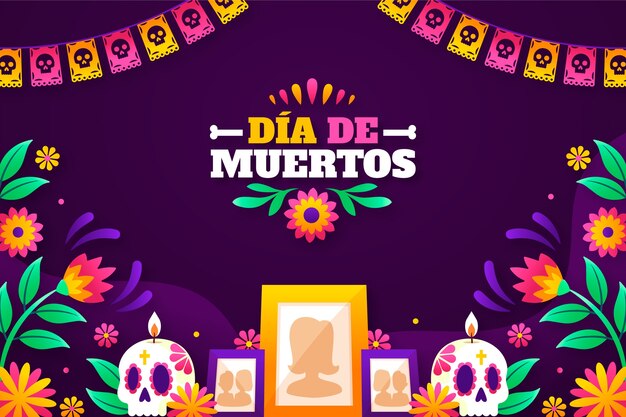 Градиентный фон для празднования dia de muertos