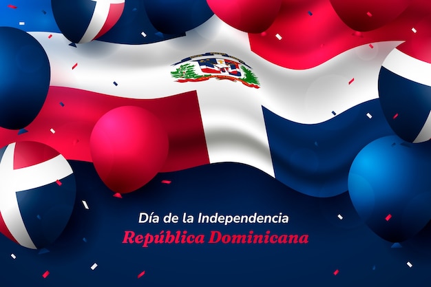 Gradient background for dominican republic independence day celebration